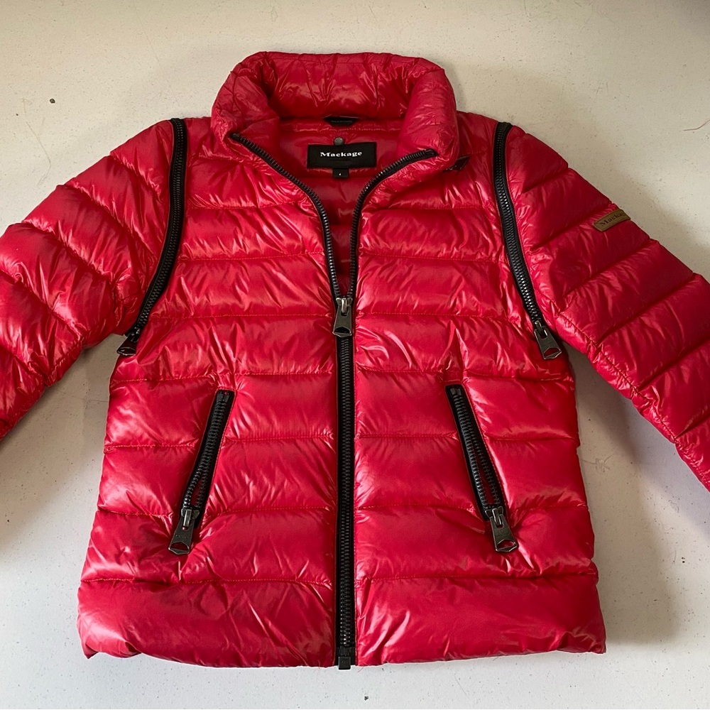 MACKAGE Kids 2- in- 1 Lightweight Down Jacket/Vest Size  4/104 cm